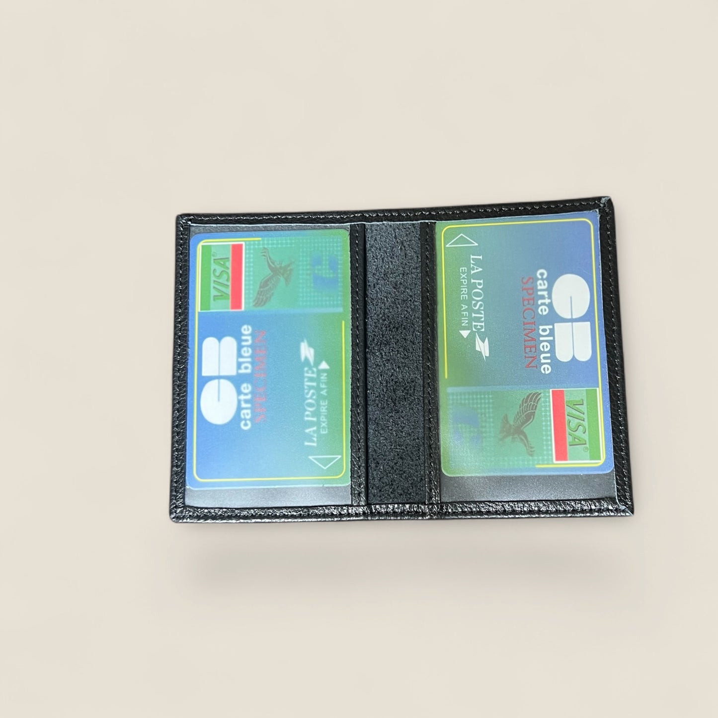 Porte Carte Noir- Cuir véritable