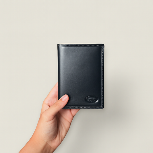Porte-feuille Noir- Cuir véritable