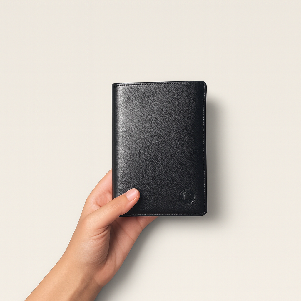 Porte Feuille Noir - Cuir Grainé