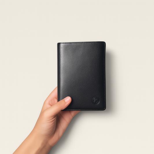 Porte Feuille Noir - Cuir Grainé