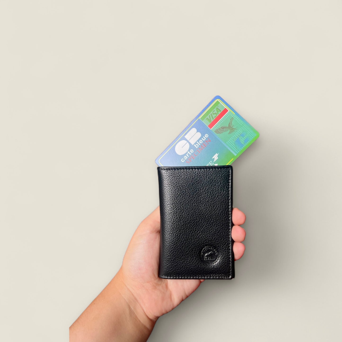 Porte Carte Noir- Cuir véritable