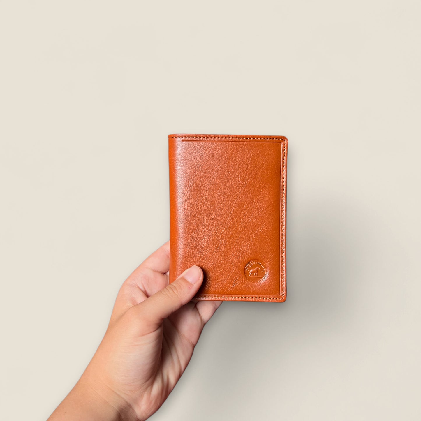 Porte-feuille Orange - Cuir véritable